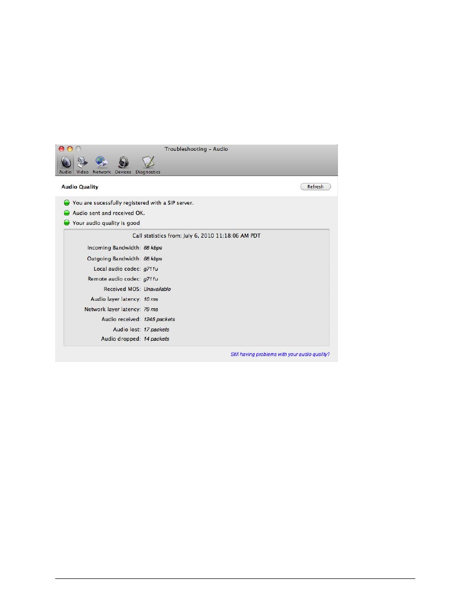 A troubleshooting | CounterPath Bria 3.3 for Mac User Guide - Enterprise Deployments User Manual | Page 73 / 80