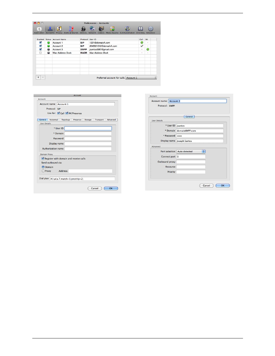 Setting up for voicemail, Populating your contact list | CounterPath Bria 3.2 for Mac User Guide - Retail Deployments User Manual | Page 10 / 92