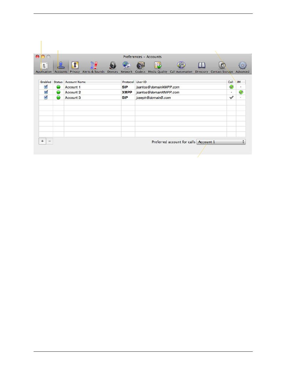 CounterPath Bria 3.1 for Mac User Guide - Retail Deployments User Manual | Page 52 / 94