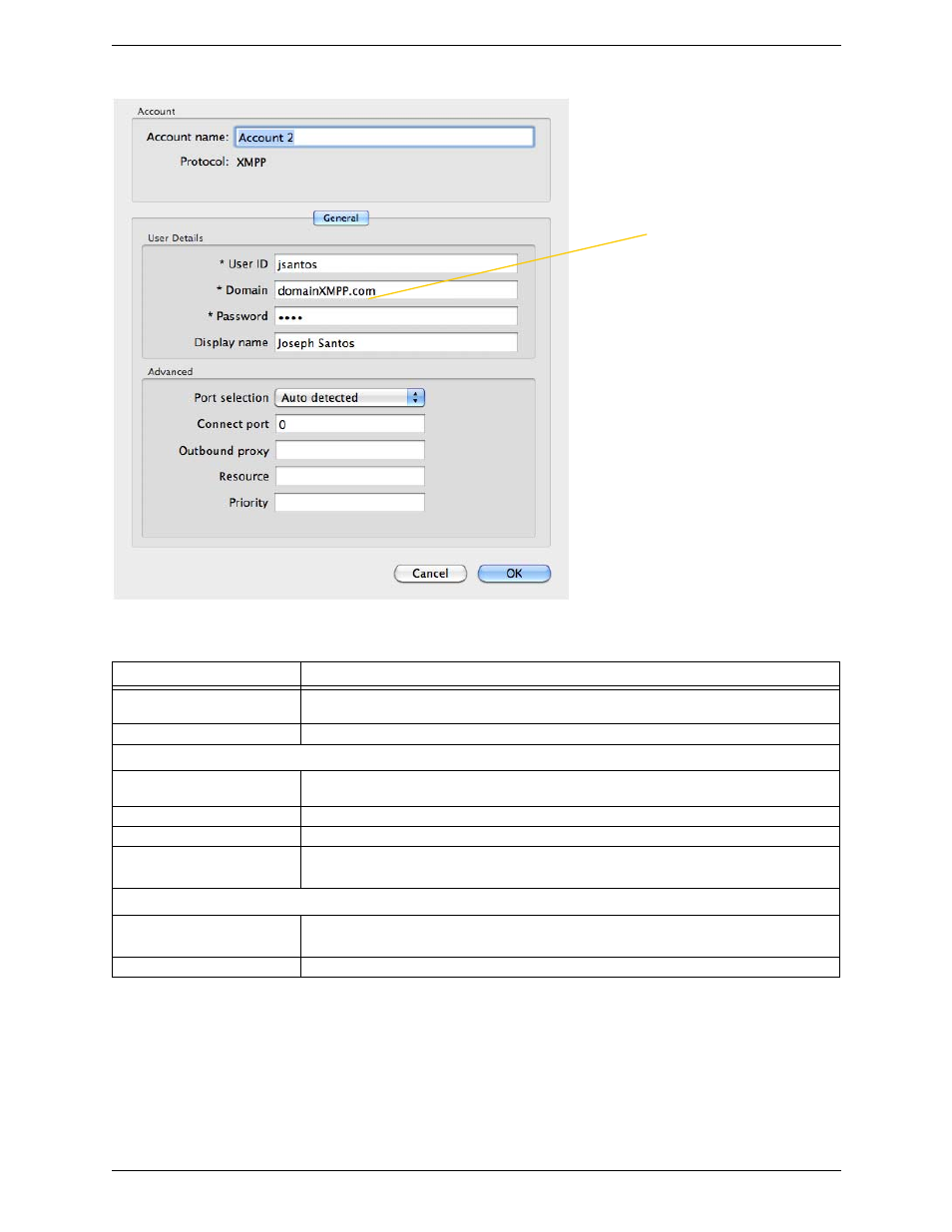 Xmpp account | CounterPath Bria 3.1 for Mac User Guide - Retail Deployments User Manual | Page 54 / 94