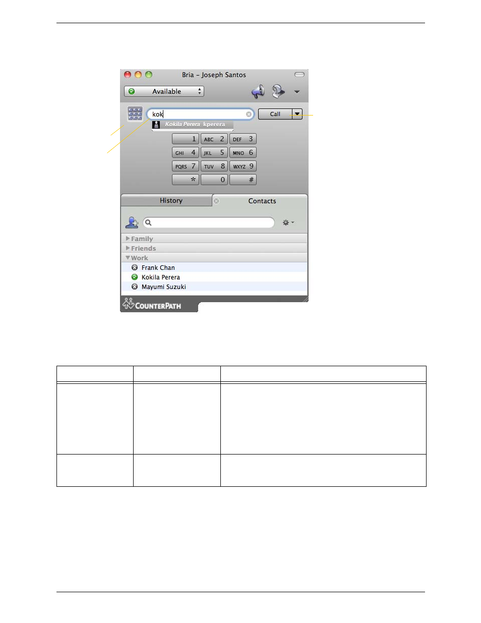6 handling video calls, Handling video calls | CounterPath Bria 3.1 for Mac User Guide - Enterprise Deployments User Manual | Page 24 / 72