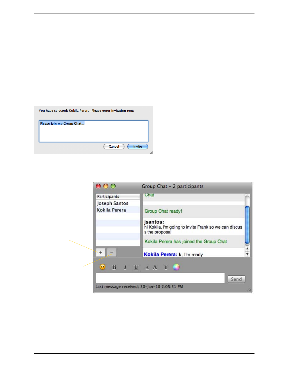 Conference im—group chat | CounterPath Bria 3.1 for Mac User Guide - Enterprise Deployments User Manual | Page 33 / 72