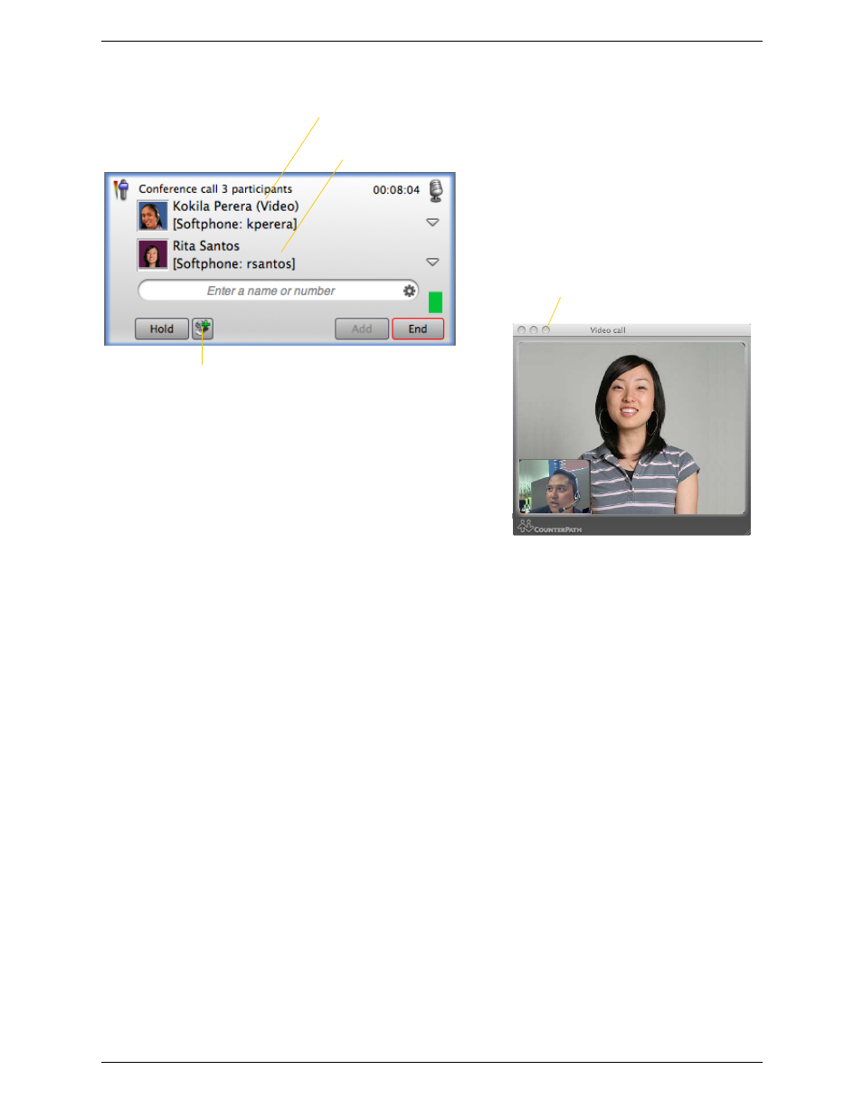 Video conference calls | CounterPath Bria 3.0 for Mac User Guide - Retail Deployments User Manual | Page 27 / 82