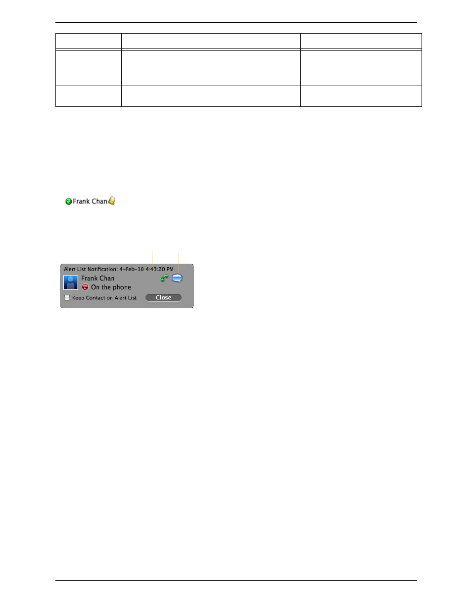 Adding contacts to the alert list (buddy pounce) | CounterPath Bria 3.0 for Mac User Guide - Retail Deployments User Manual | Page 41 / 82
