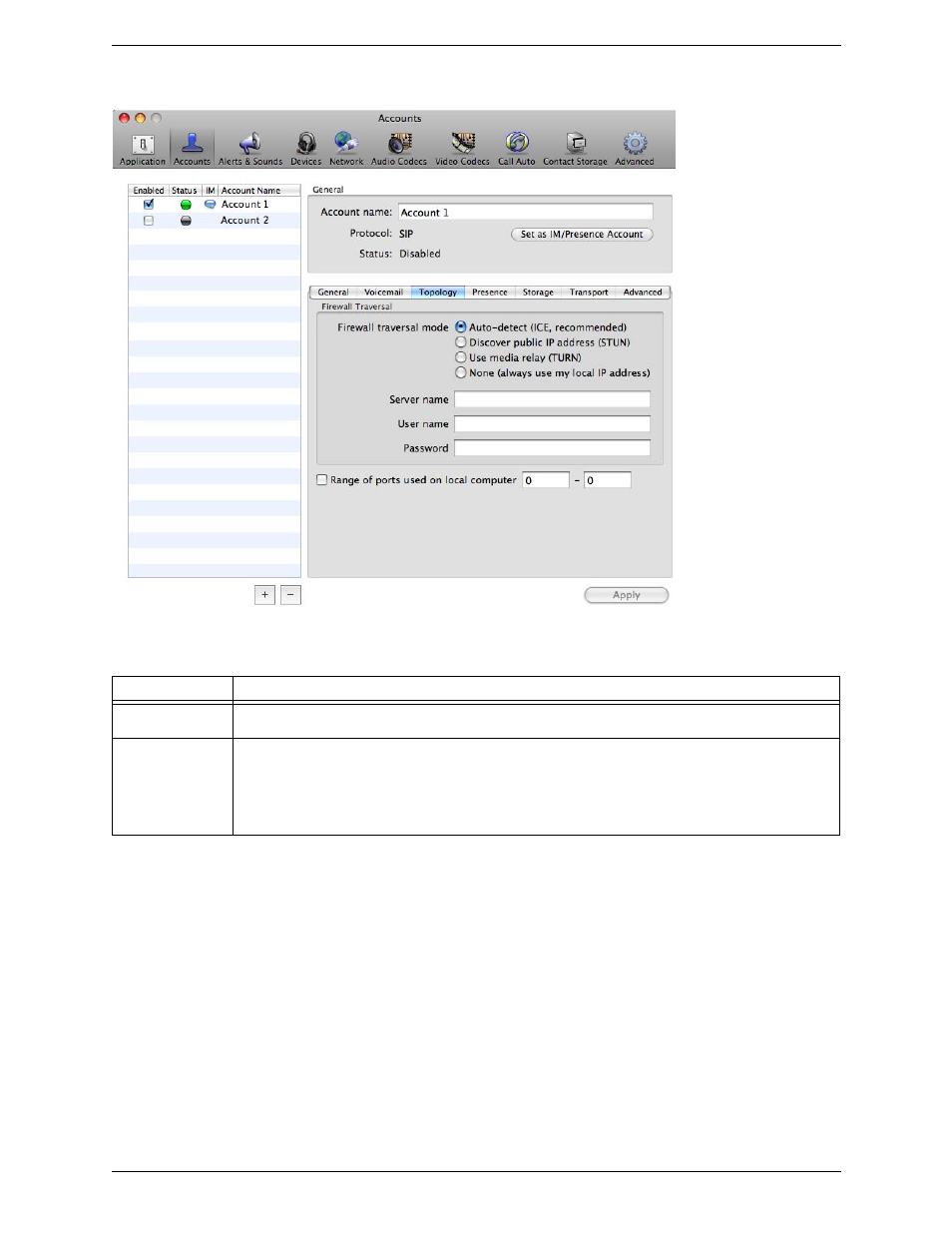 Sip accounts – topology | CounterPath Bria 3.0 for Mac User Guide - Retail Deployments User Manual | Page 51 / 82