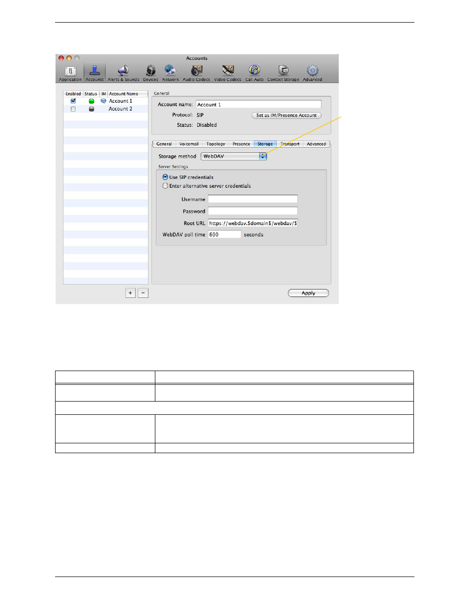 Sip accounts – storage | CounterPath Bria 3.0 for Mac User Guide - Retail Deployments User Manual | Page 53 / 82