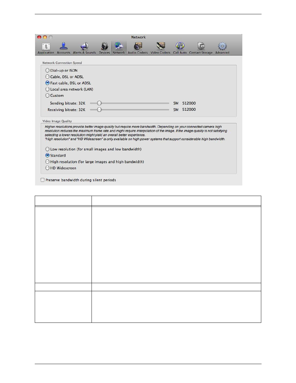 Preferences – network | CounterPath Bria 3.0 for Mac User Guide - Retail Deployments User Manual | Page 62 / 82