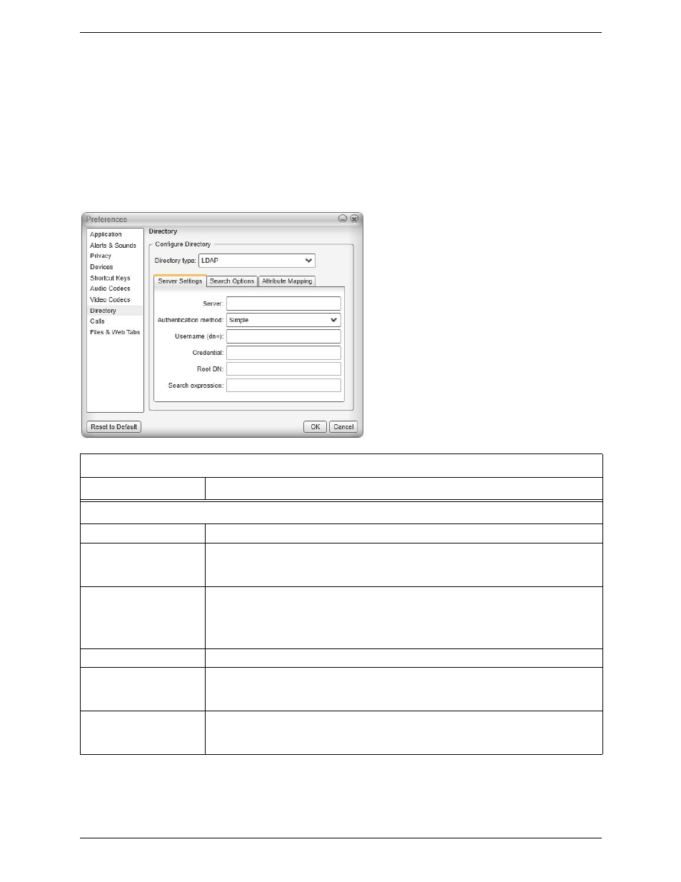 5 preferences - directory, Preferences – directory, 5 preferences – directory | CounterPath Bria 3.5 Administrator Guide User Manual | Page 50 / 62