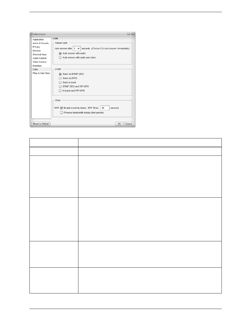 6 preferences - calls, Preferences – calls, 6 preferences – calls | CounterPath Bria 3.5 Administrator Guide User Manual | Page 53 / 62