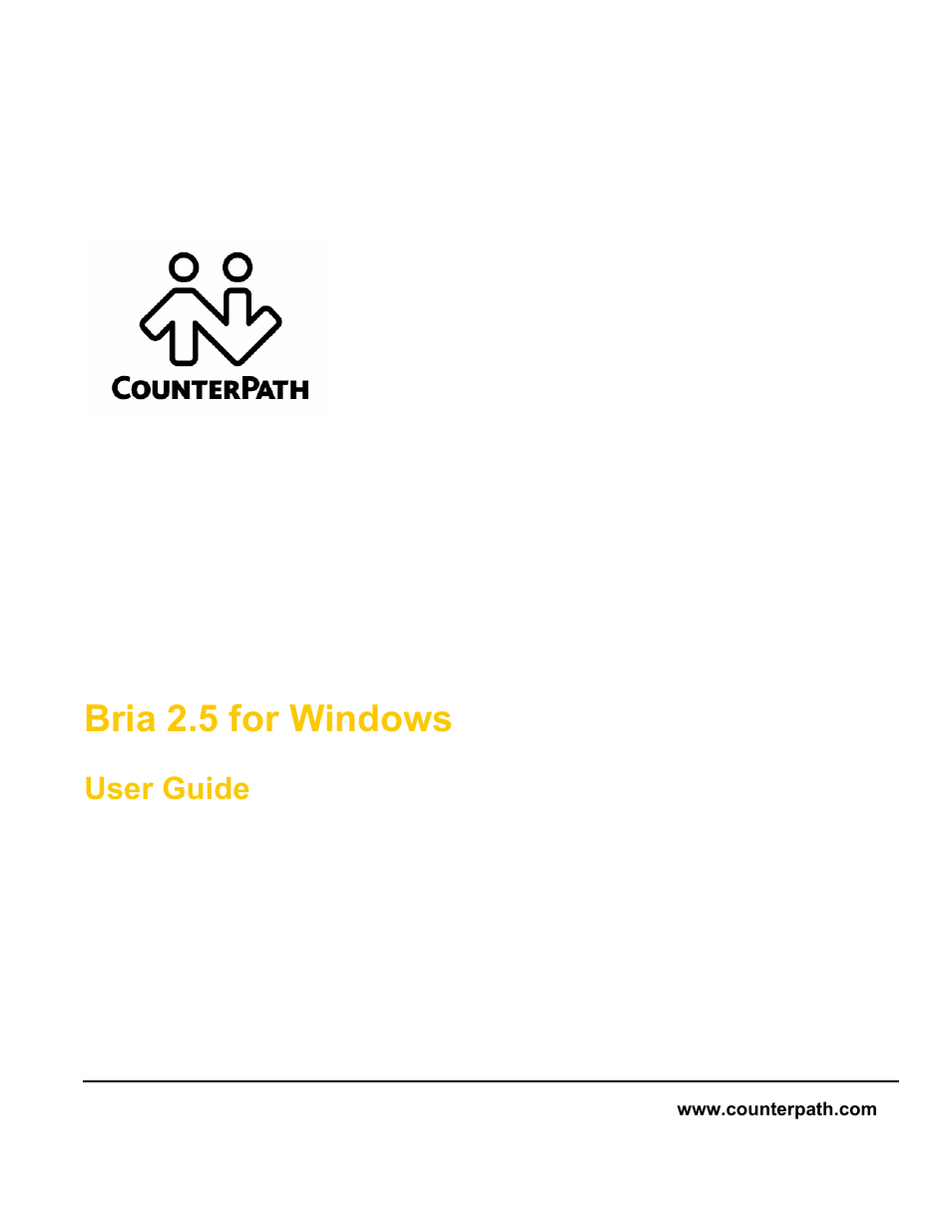 CounterPath Bria 2.5 Windows User Guide User Manual | 96 pages