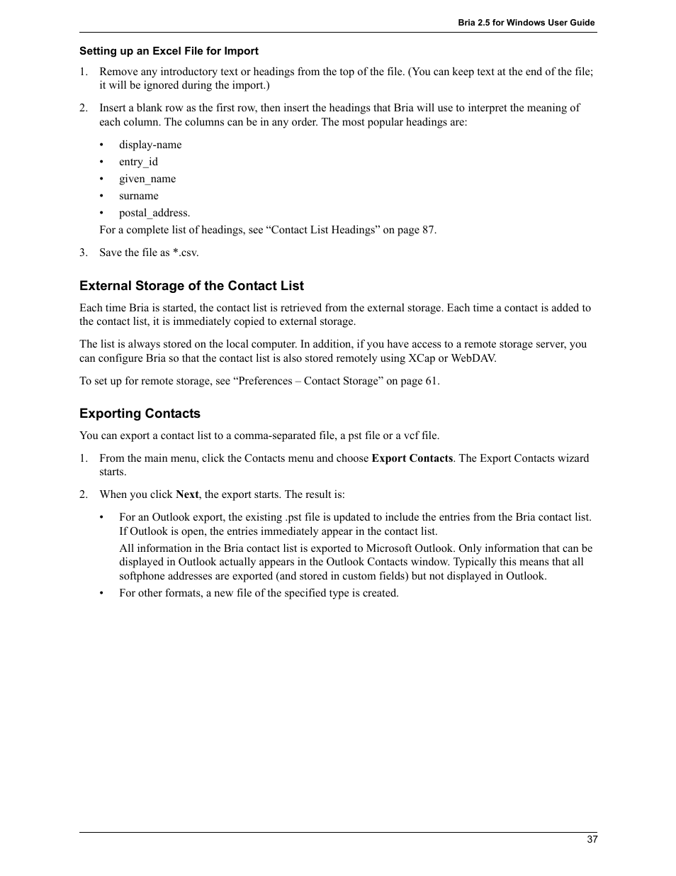 CounterPath Bria 2.5 Windows User Guide User Manual | Page 41 / 96