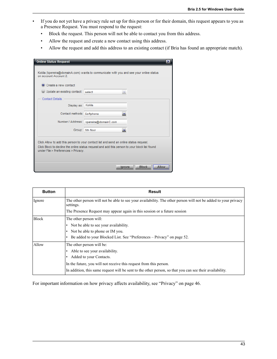 CounterPath Bria 2.5 Windows User Guide User Manual | Page 47 / 96