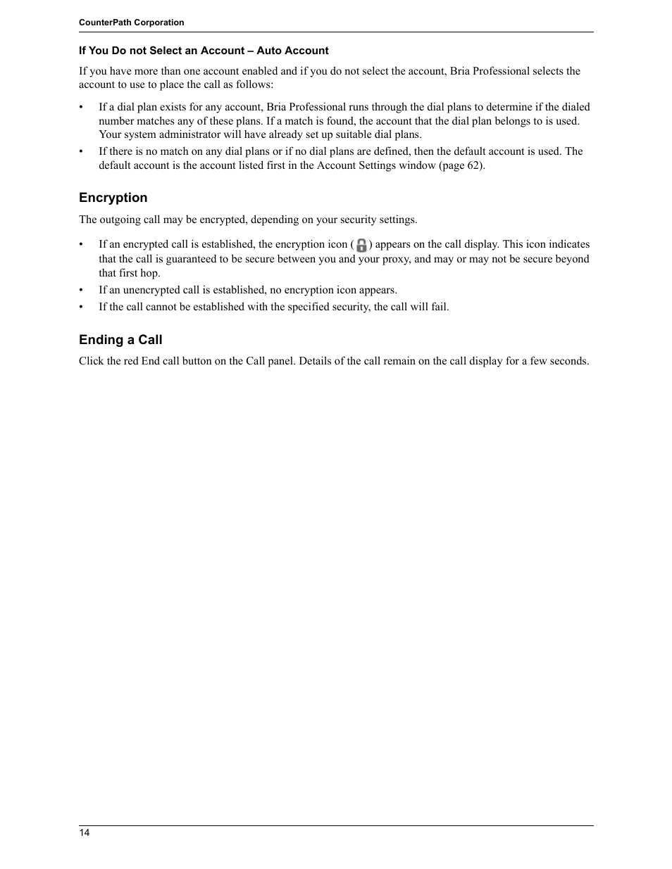 CounterPath Bria Professional 2.5 Windows User Guide User Manual | Page 18 / 72