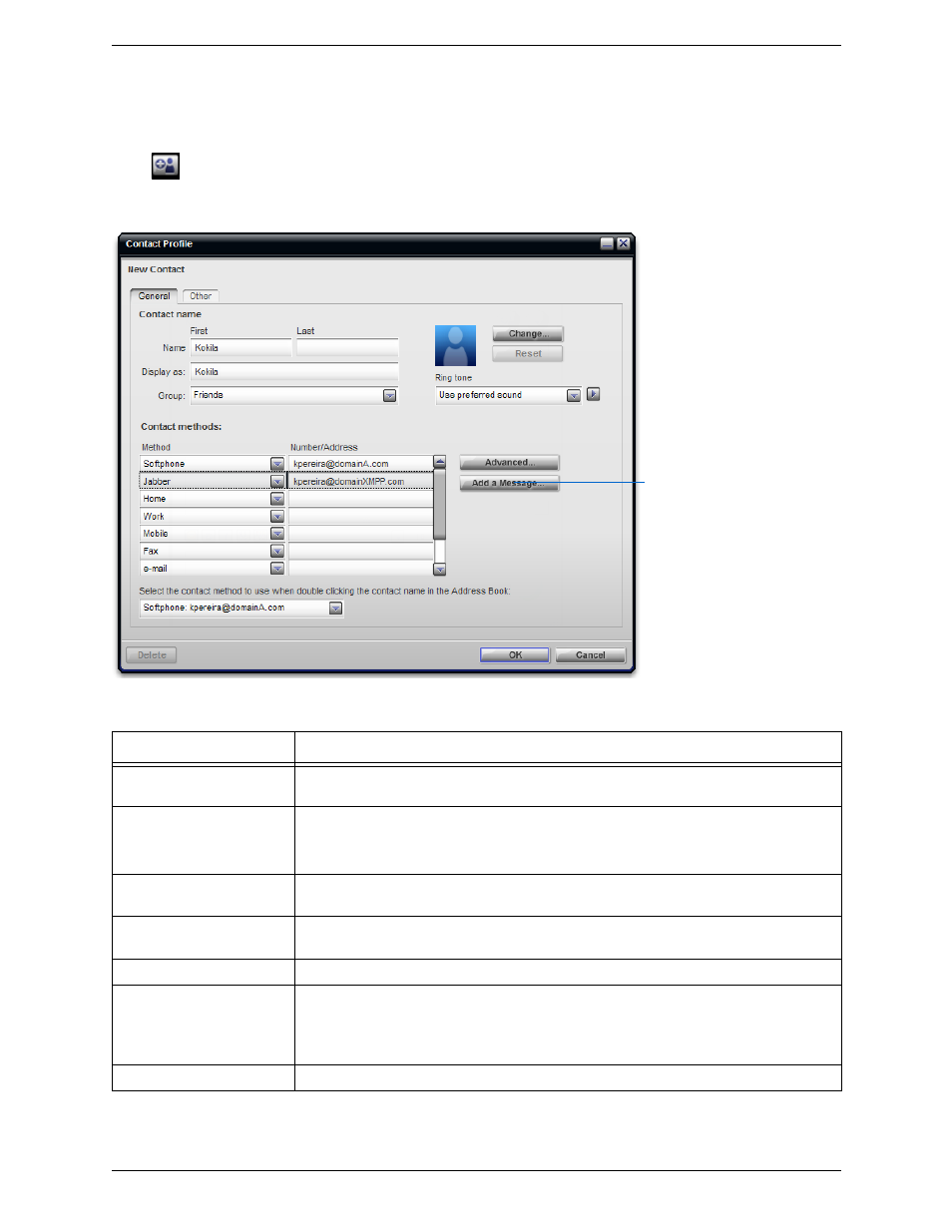 Setting up contacts | CounterPath Bria Professional 2.4 User Guide User Manual | Page 40 / 72