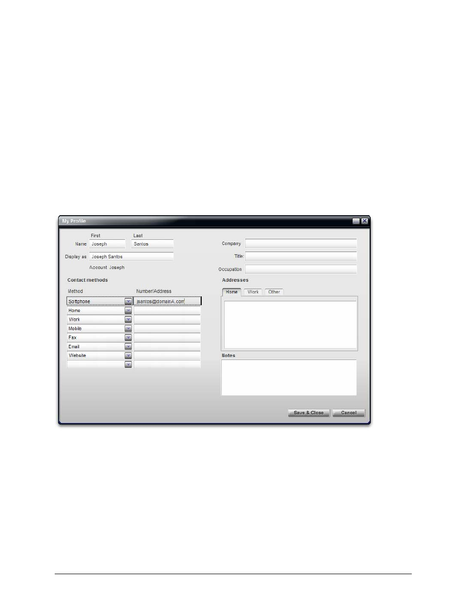 5 configuring bria professional, 1 configuring your profile, Configuring bria professional | Configuring your profile, 5configuring bria professional | CounterPath Bria Professional 2.4 User Guide User Manual | Page 55 / 72