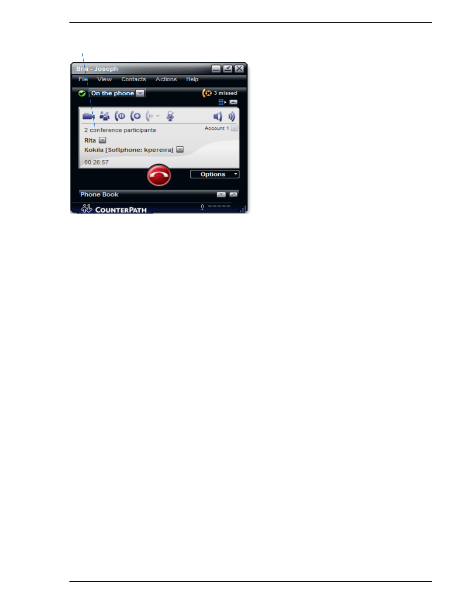 Managing the conference | CounterPath Bria 2.3 User Guide User Manual | Page 27 / 98