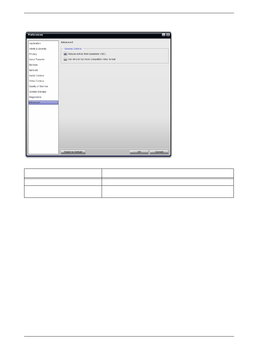 Preferences – advanced | CounterPath Bria 2.3 User Guide User Manual | Page 66 / 98