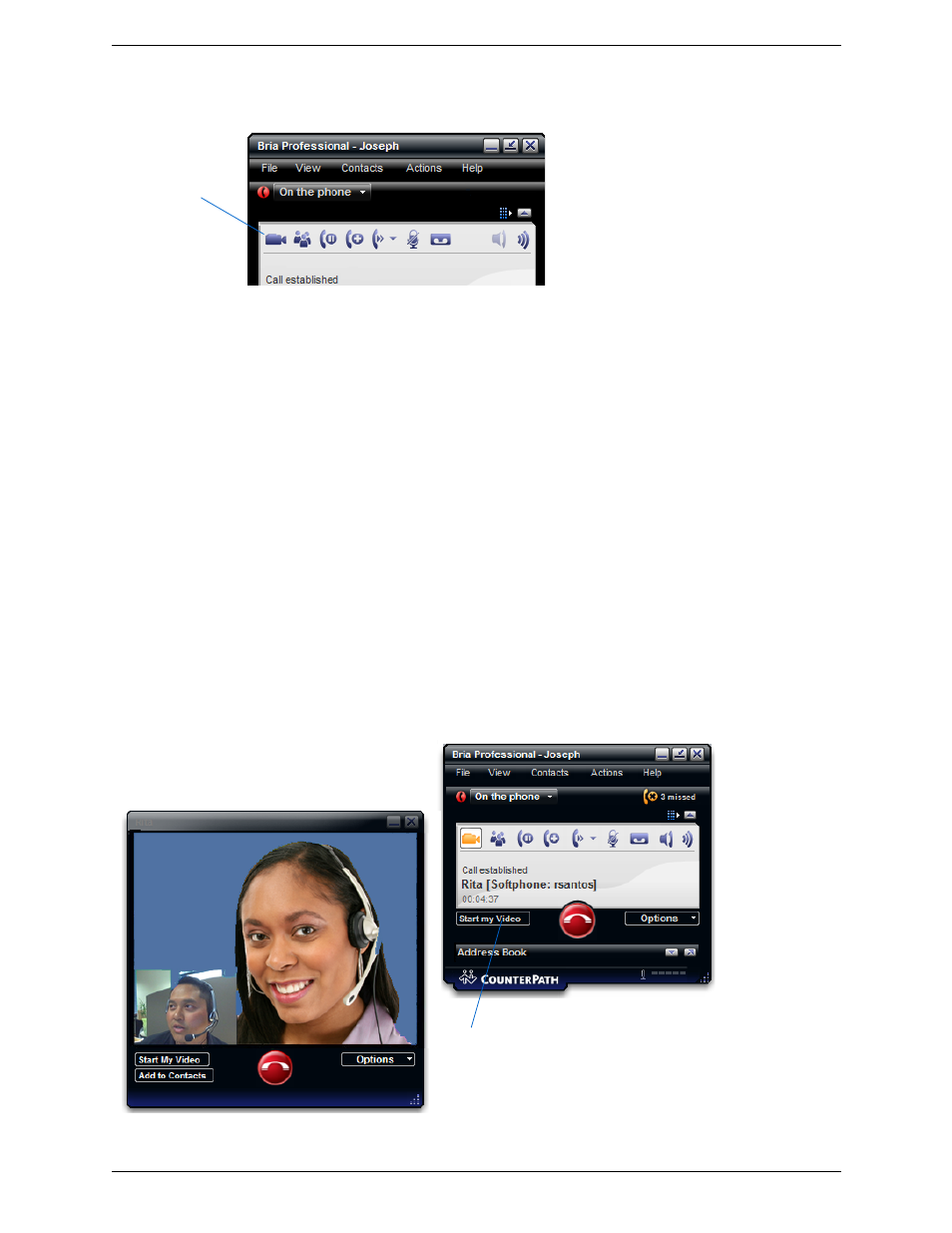 8 video, Video | CounterPath Bria Professional 2.3 User Guide User Manual | Page 23 / 68