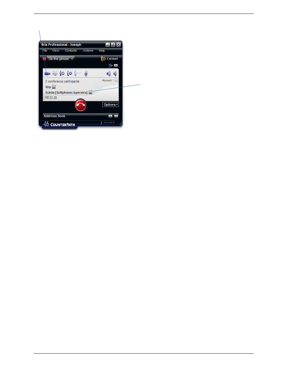 Managing the conference | CounterPath Bria Professional 2.3 User Guide User Manual | Page 26 / 68