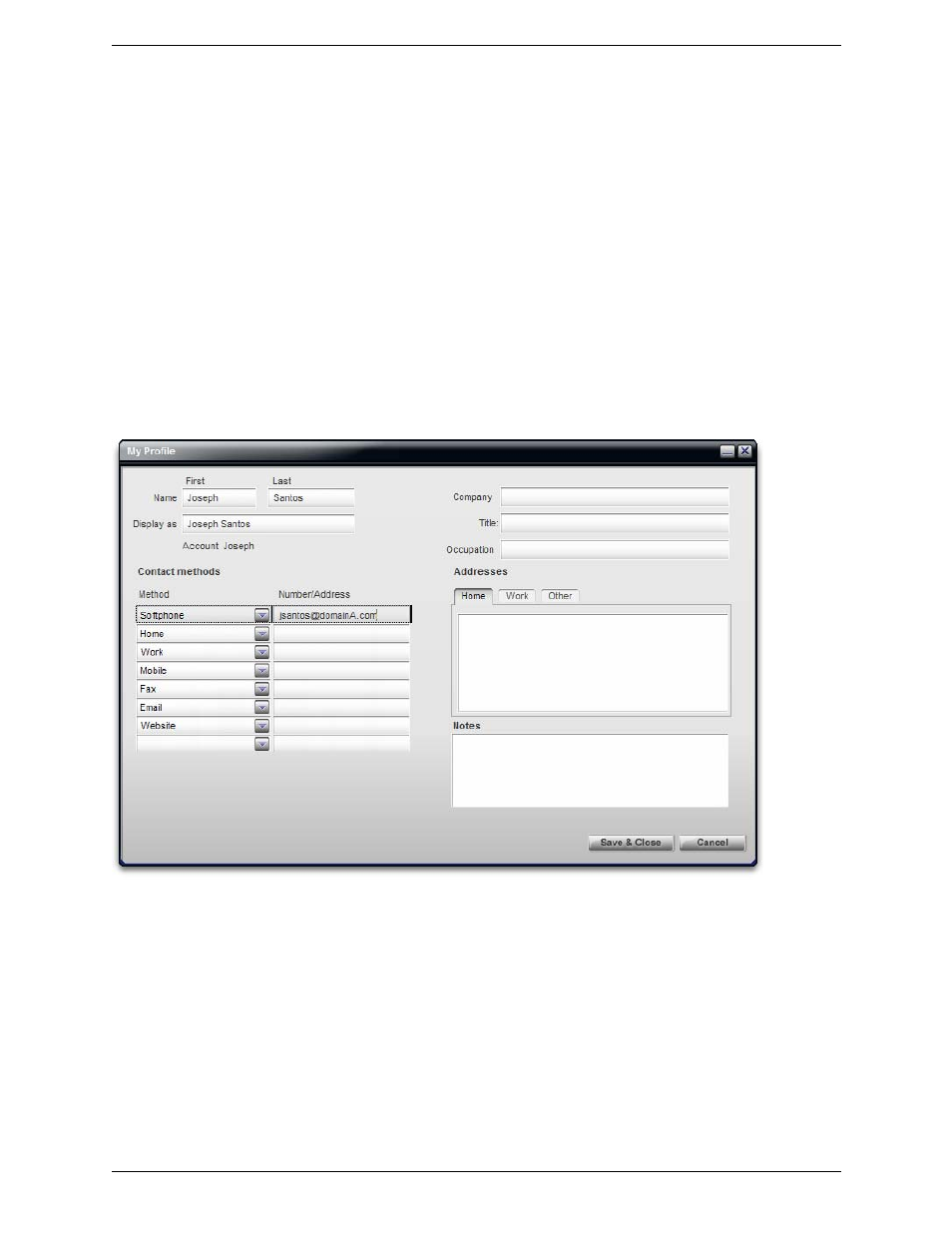 5 configuring bria professional, 1 configuring your profile, Configuring bria professional | Configuring your profile, 5configuring bria professional | CounterPath Bria Professional 2.3 User Guide User Manual | Page 51 / 68