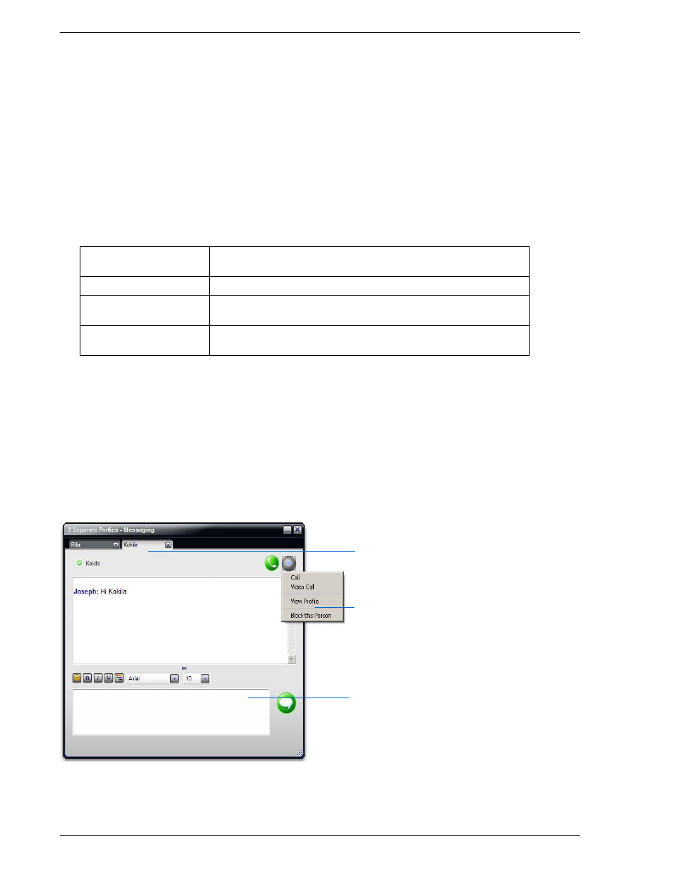 12 instant messaging, Sending an im | CounterPath Bria 2.2 User Guide User Manual | Page 30 / 96