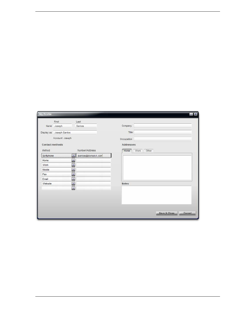 5configuring bria, 1 configuring your profile | CounterPath Bria 2.2 User Guide User Manual | Page 51 / 96