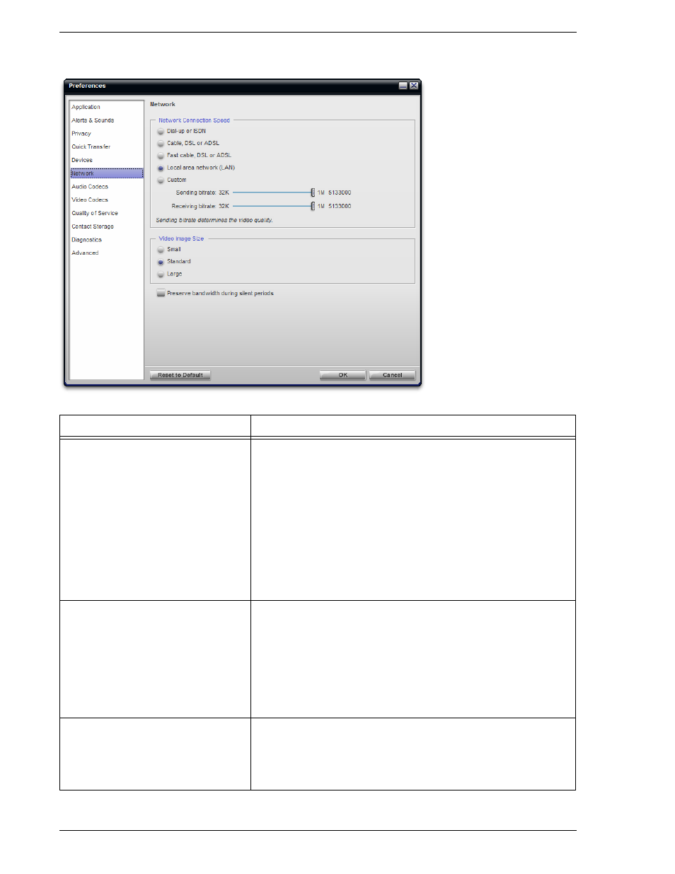 Preferences – network | CounterPath Bria 2.2 User Guide User Manual | Page 58 / 96