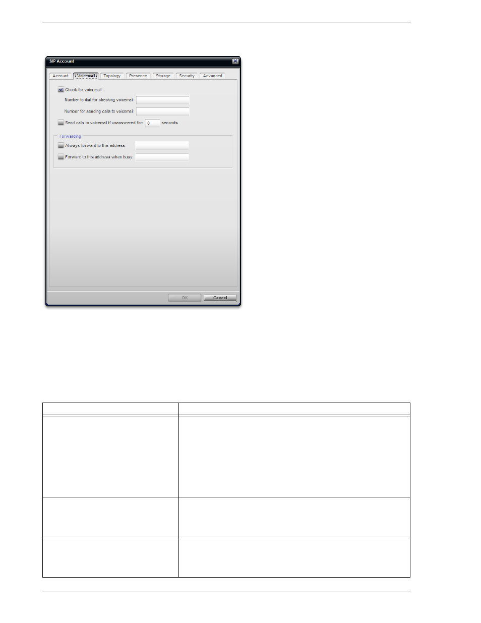 Sip account properties – voicemail | CounterPath Bria 2.2 User Guide User Manual | Page 72 / 96