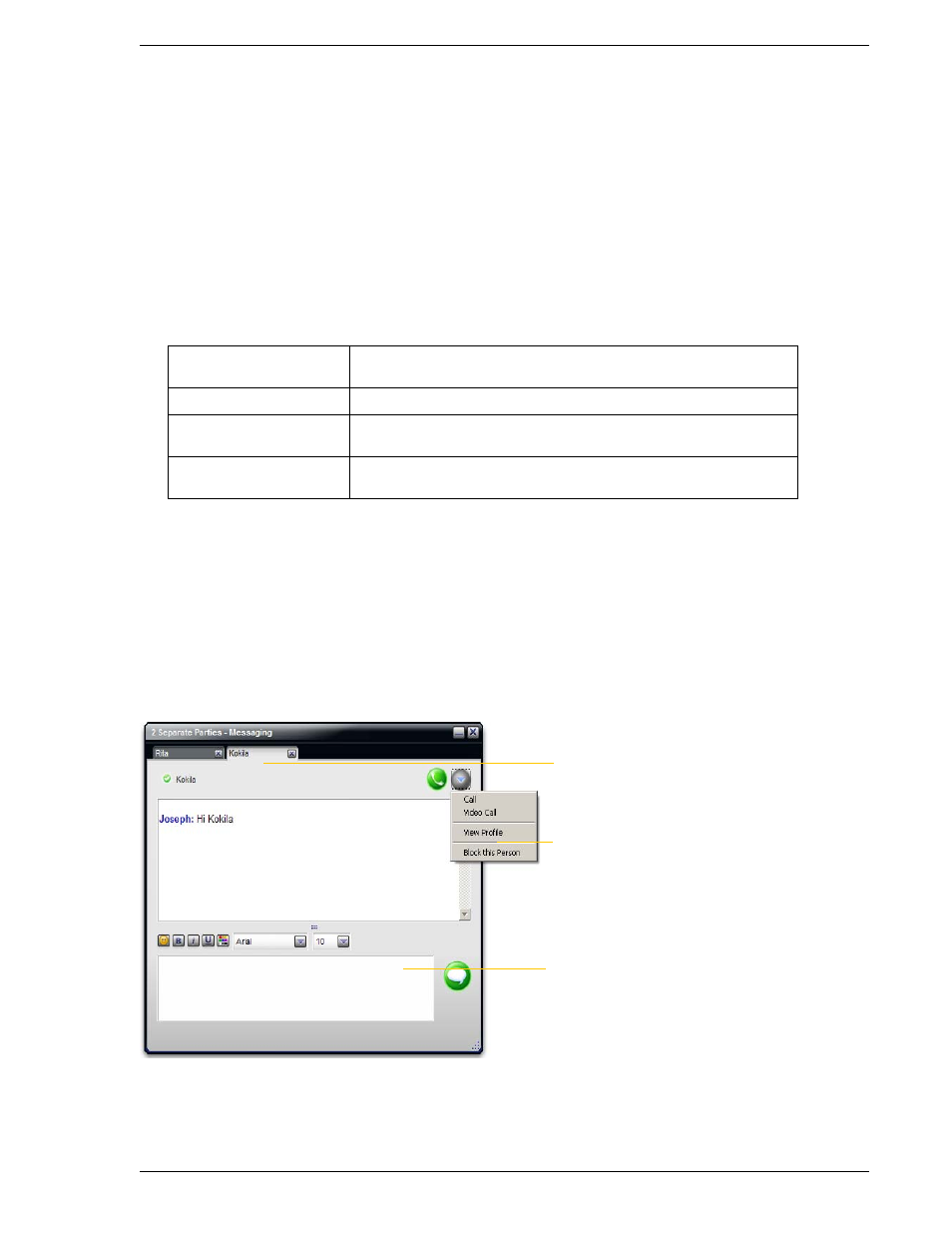 8 instant messaging, Sending an im | CounterPath Bria 2.1 User Guide User Manual | Page 27 / 90