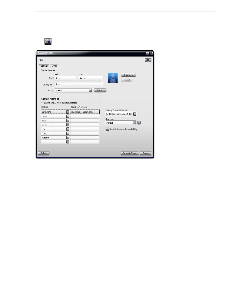 Setting up contacts | CounterPath Bria 2.1 User Guide User Manual | Page 33 / 90