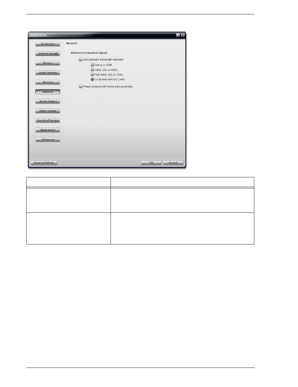 Preferences – network | CounterPath Bria 2.1 User Guide User Manual | Page 52 / 90
