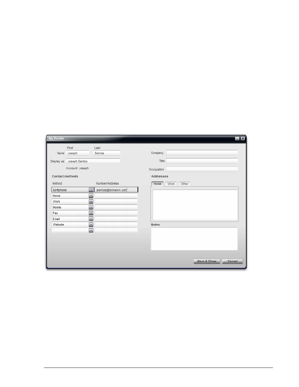 5configuring bria, 1 configuring your profile | CounterPath Bria 2.0 User Guide User Manual | Page 43 / 88