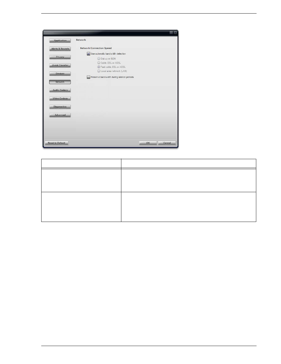 Options – network | CounterPath Bria 2.0 User Guide User Manual | Page 51 / 88