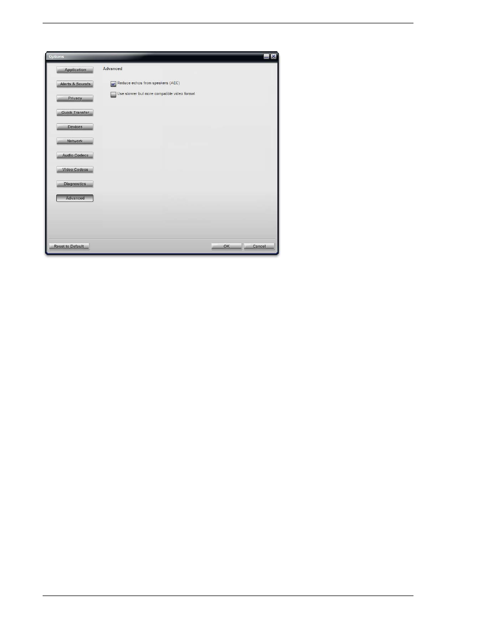 Options – advanced | CounterPath Bria 2.0 User Guide User Manual | Page 56 / 88