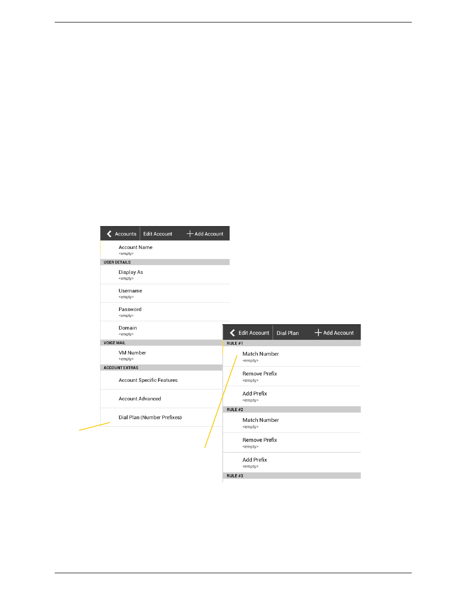 B dial plans, Setting up dial plans | CounterPath Bria Android Tablet Edition 3.1 User Guide User Manual | Page 71 / 74