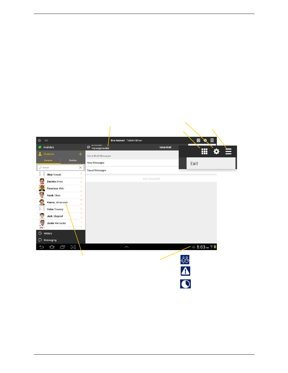 3 making phone calls, 1 starting and quitting bria, Making phone calls | Starting and quitting bria, 3making phone calls | CounterPath Bria Android Tablet Edition 3.0 User Guide User Manual | Page 17 / 70