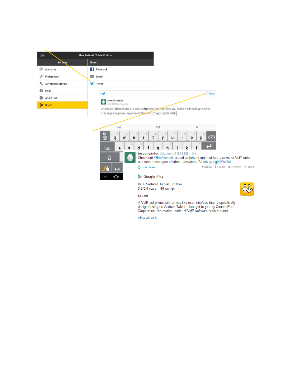 CounterPath Bria Android Tablet Edition 3.0 User Guide User Manual | Page 66 / 70