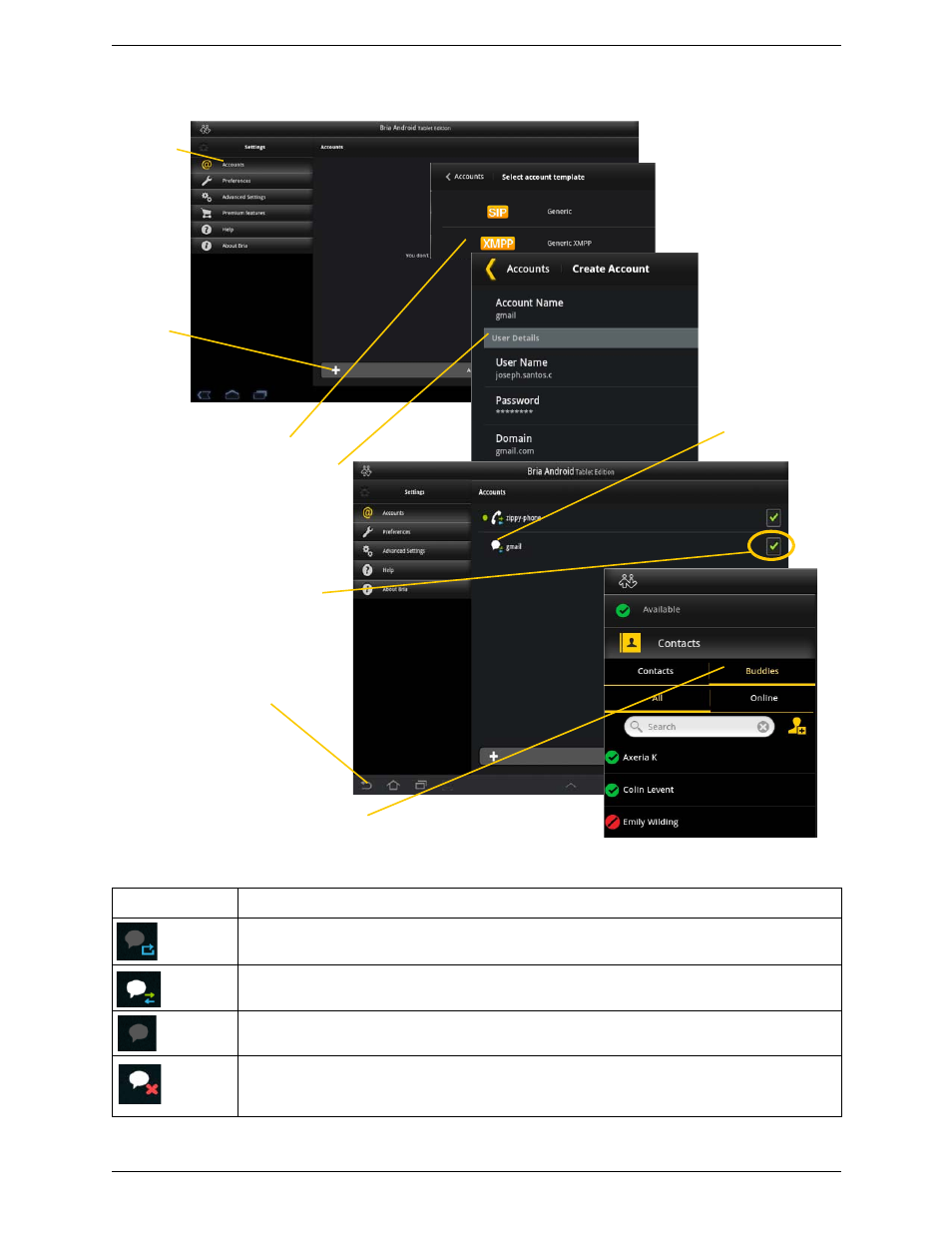 CounterPath Bria Android Tablet Edition 2.3 User Guide User Manual | Page 12 / 60