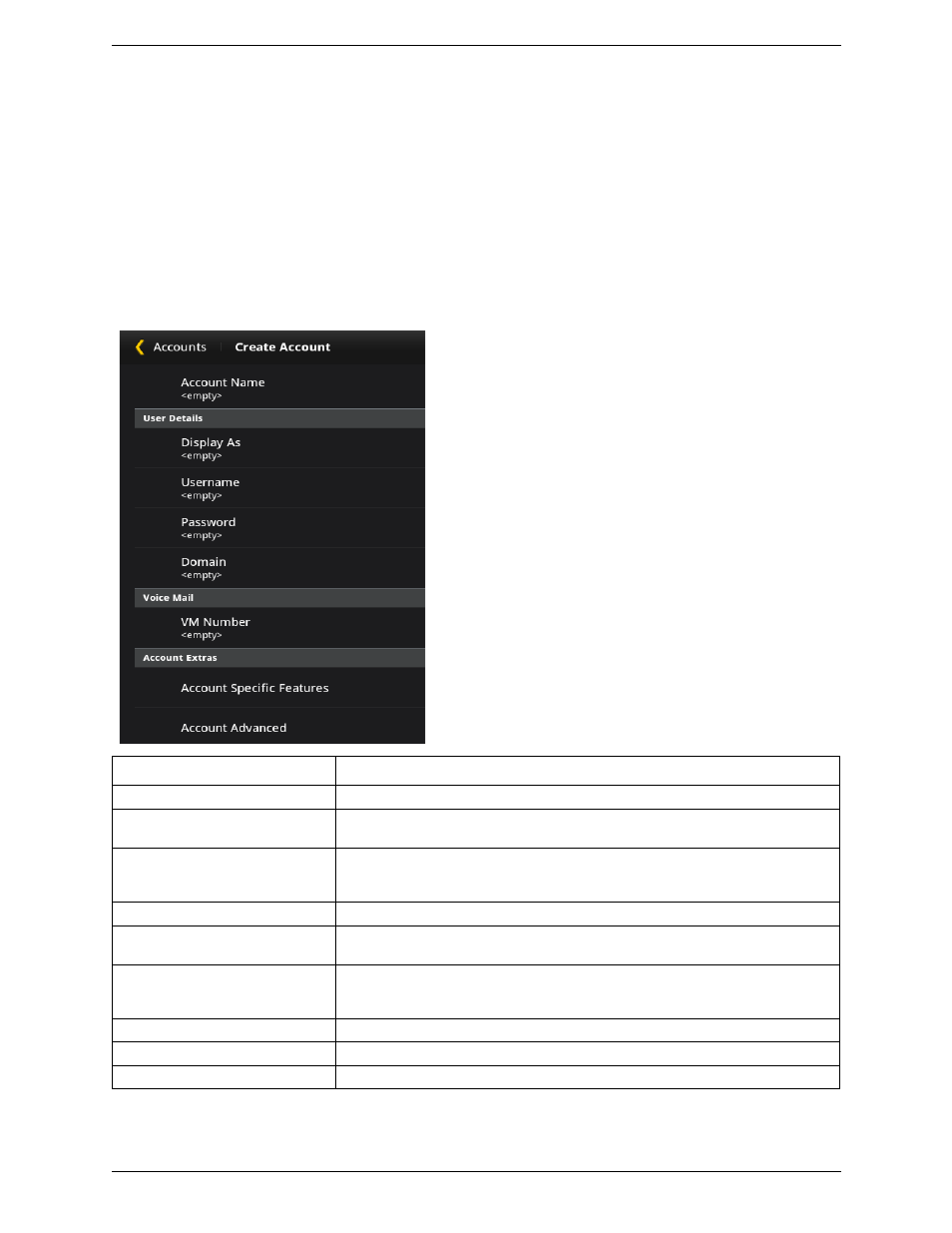 1 accounts, Accounts, Sip accounts | CounterPath Bria Android Tablet Edition 2.0 User Guide User Manual | Page 44 / 60