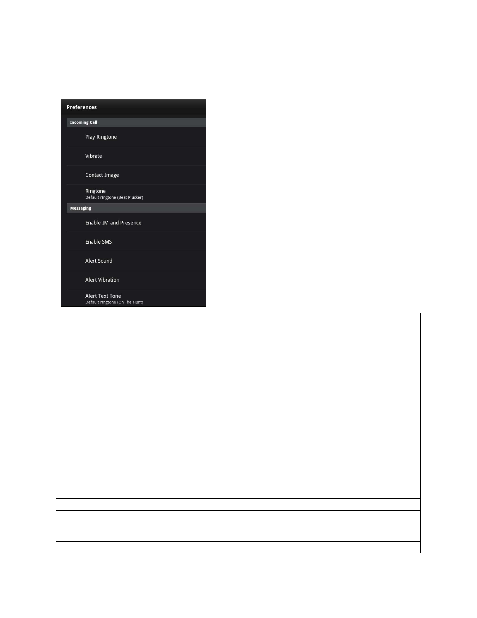 2 preferences, Preferences | CounterPath Bria Android Tablet Edition 2.0 User Guide User Manual | Page 50 / 60