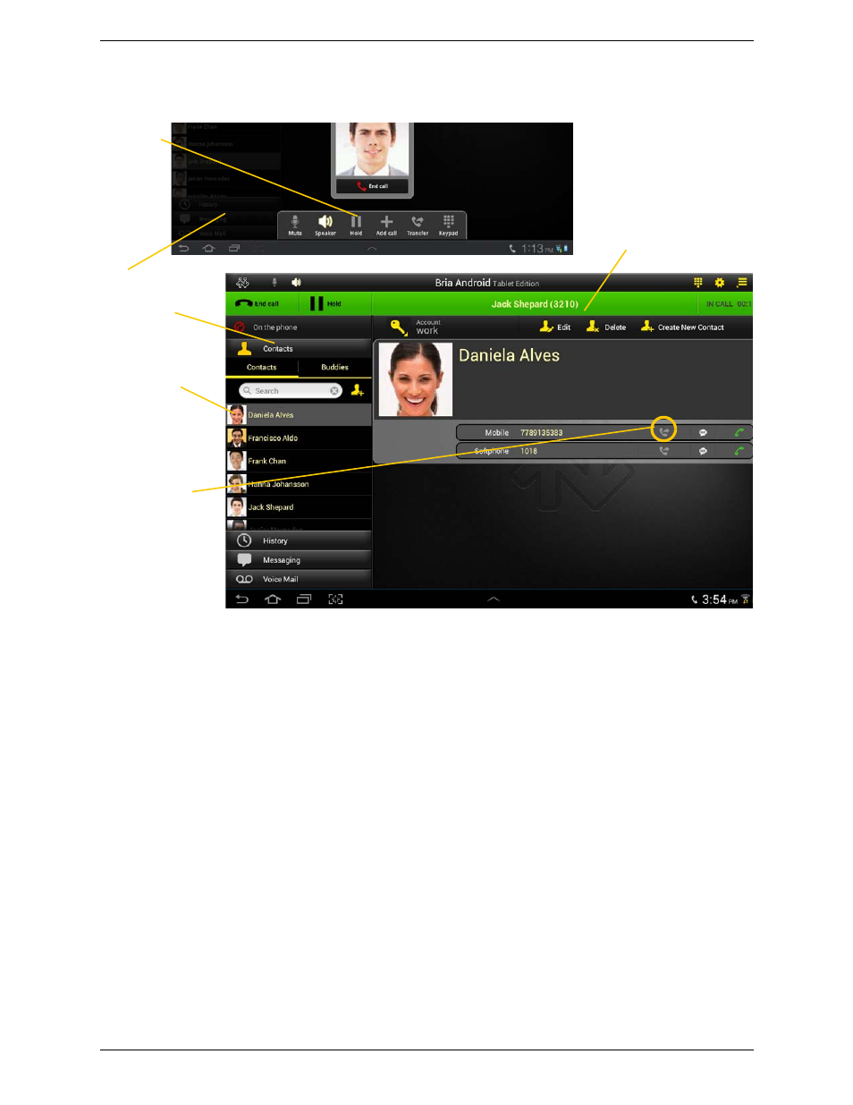 CounterPath Bria Android Tablet Edition 1.2 User Guide User Manual | Page 23 / 52