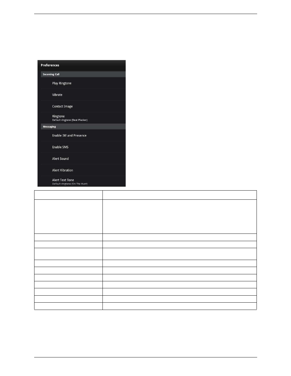 2 preferences, Preferences | CounterPath Bria Android Tablet Edition 1.2 User Guide User Manual | Page 42 / 52