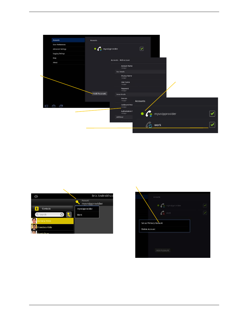 CounterPath Bria Android Tablet Edition 1.0.3 User Guide User Manual | Page 10 / 36