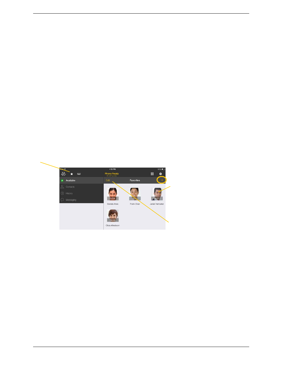 4 working with contacts, Working with contacts | CounterPath Bria iPad Edition 3.0 User Guide User Manual | Page 14 / 80