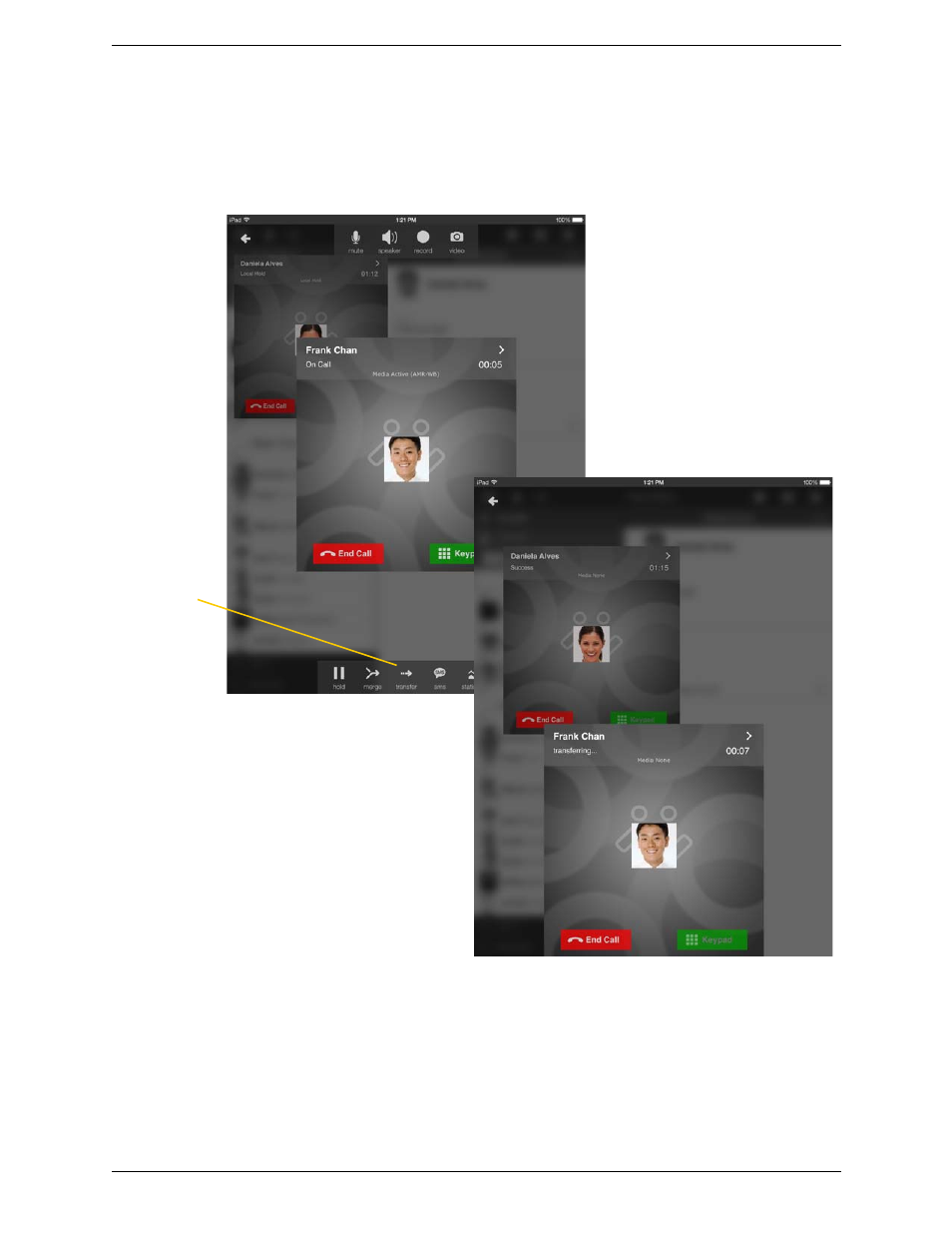 10 attended transfer, Attended transfer | CounterPath Bria iPad Edition 3.0 User Guide User Manual | Page 30 / 80