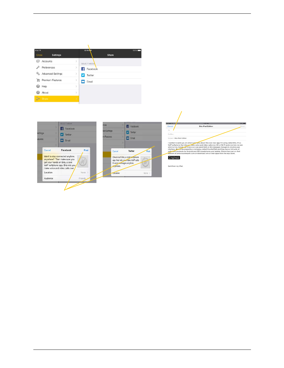CounterPath Bria iPad Edition 3.0 User Guide User Manual | Page 72 / 80