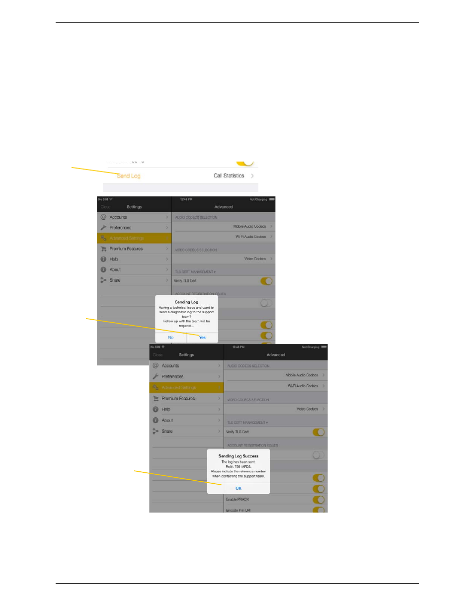 A troubleshooting | CounterPath Bria iPad Edition 3.0 User Guide User Manual | Page 73 / 80