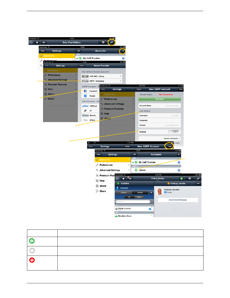 CounterPath Bria iPad Edition 2.5 User Guide User Manual | Page 11 / 78
