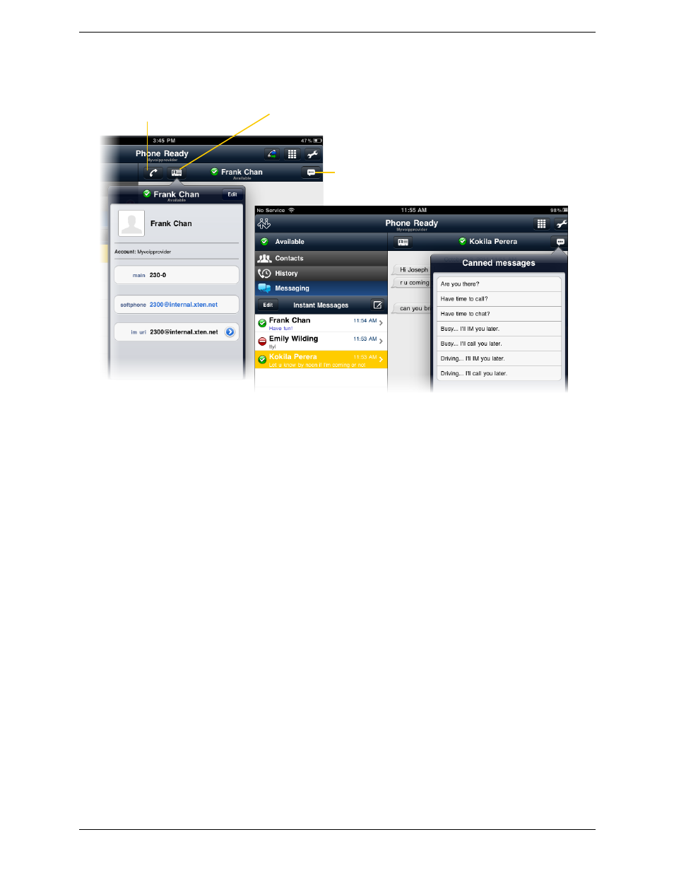 CounterPath Bria iPad Edition 2.4 User Guide User Manual | Page 36 / 76