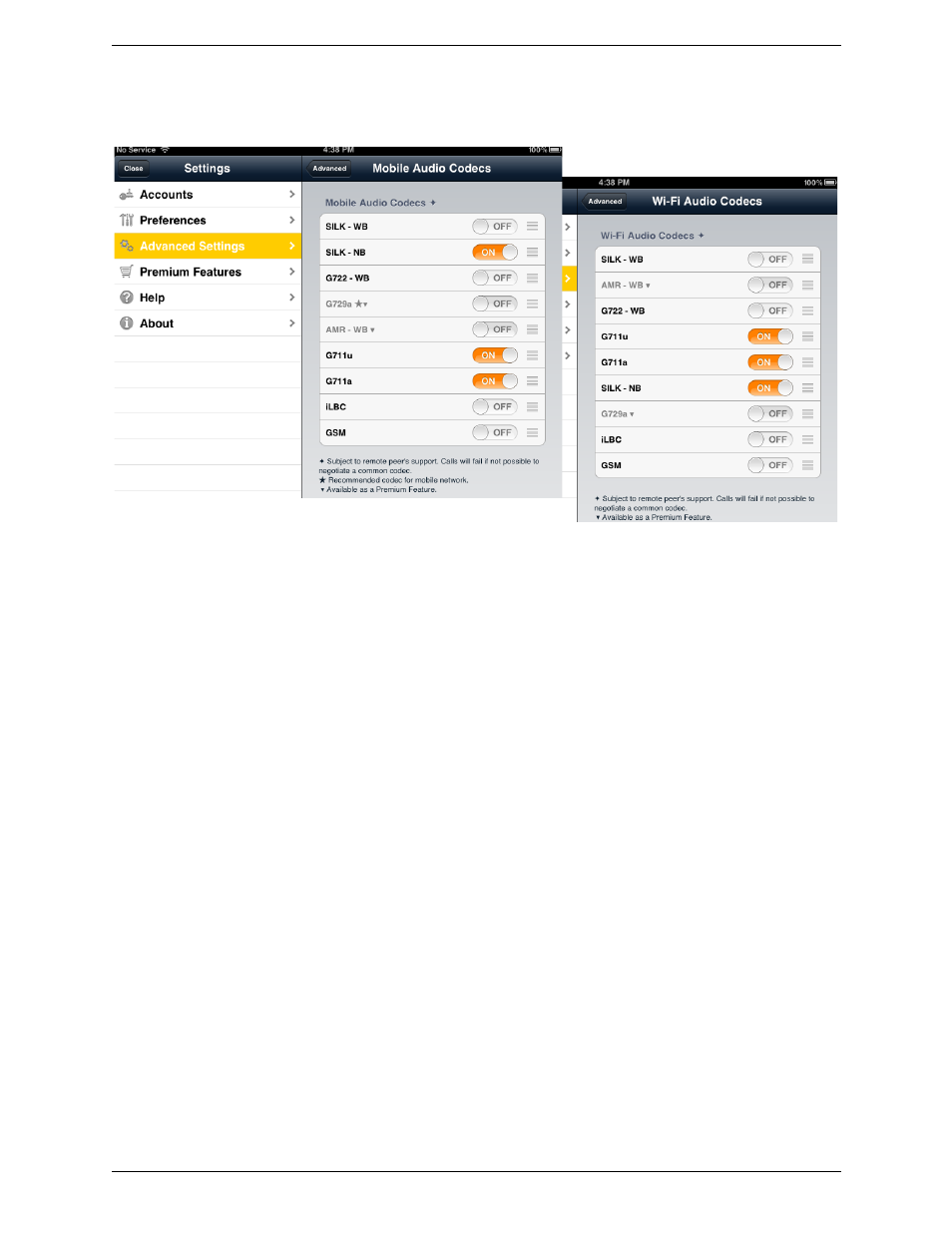 CounterPath Bria iPad Edition 2.2 User Guide User Manual | Page 58 / 68